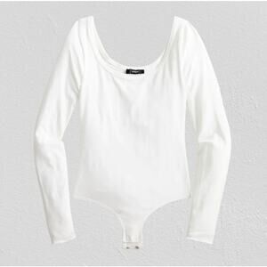 J.Crew Stretch Scoopneck Bodysuit 3X NEW White